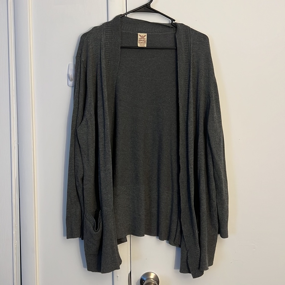 Gray Long Cardigan